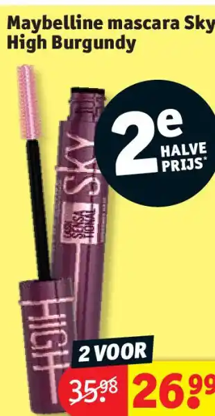 Kruidvat Maybelline mascara Sky High Burgundy aanbieding