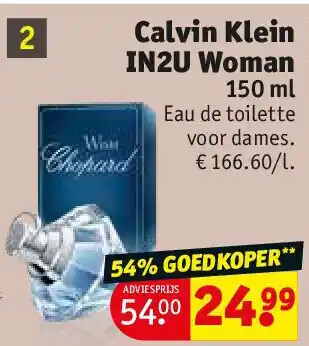 Kruidvat Calvin Klein IN2U Woman aanbieding