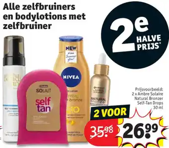 Kruidvat Alle zelfbruiners en bodylotions met zelfbruiner aanbieding