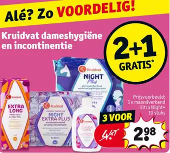 Kruidvat Kruidvat dameshygiëne en incontinentie aanbieding