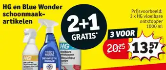 Kruidvat G en Blue Wonder schoonmaakartikelen aanbieding