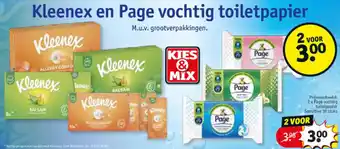 Kruidvat Page vochtig toiletpapier Sensitive 38 stuks aanbieding