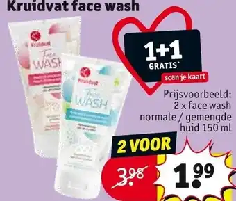 Kruidvat Kruidvat face wash aanbieding