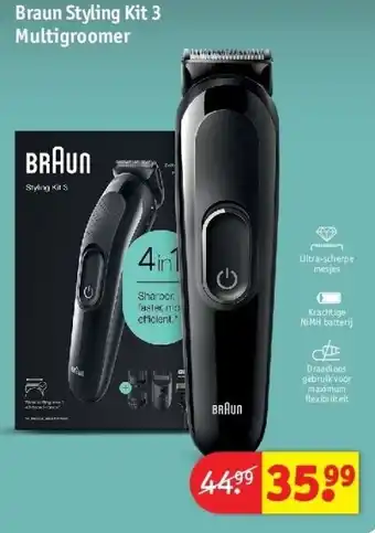 Kruidvat Braun Styling Kit 3 Multigroomer aanbieding