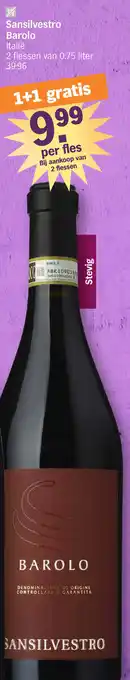 Albert Heijn Sansilvestro Barolo aanbieding