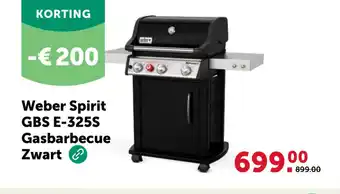 AVEVE Weber Spirit GBS E-325S Gasbarbecue Zwart aanbieding