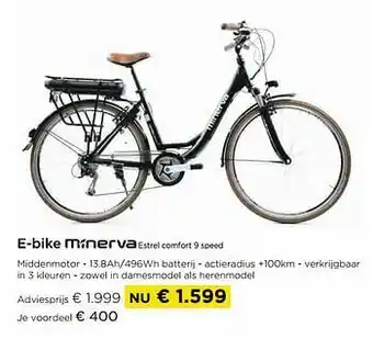 Molecule E-bike estrel comfort 9 speed aanbieding