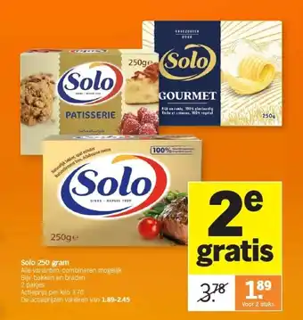 Albert Heijn Solo 250 gram aanbieding