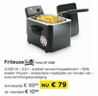 Molecule Friteuse fritel turbo sf 4268 aanbieding