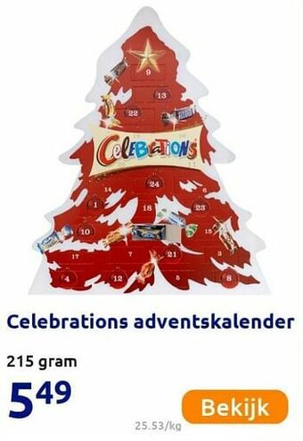 Action Celebrations adventskalender aanbieding