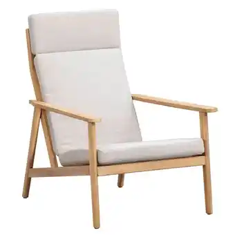 Loungefauteuil Jura - acaciahout - incl. grijze kussens
