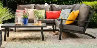 Intratuin Tierra Outdoor 5-zits loungeset Lima aluminium antraciet 229 x 135 x 82 cm aanbieding