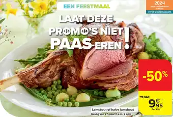 Carrefour Lamsbout of halve lamsbout Per kilo aanbieding