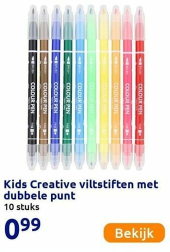 Action Kids creative viltstiften met dubbele punt aanbieding