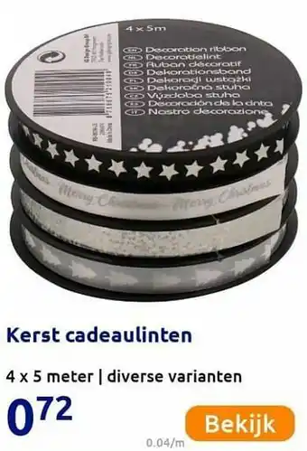 Action Kerst cadeaulinten aanbieding
