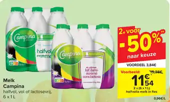 Carrefour Melk Campina aanbieding