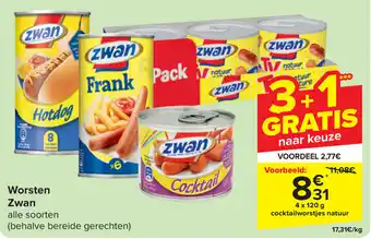 Carrefour Worsten Zwan aanbieding