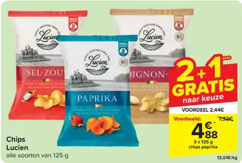 Carrefour Chips Lucien aanbieding