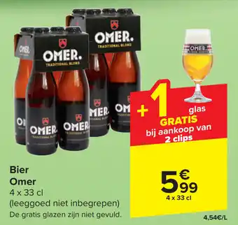 Carrefour Bier Omer 4 x 33cl aanbieding