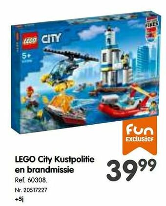 Fun Lego city kustpolitie en brandmissie aanbieding