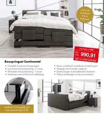 Woonsquare Boxspringset Continental aanbieding