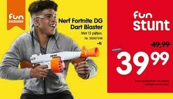 Fun Nerf fortnite dg dart blaster aanbieding