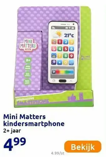 Action Mini matters kindersmartphone aanbieding