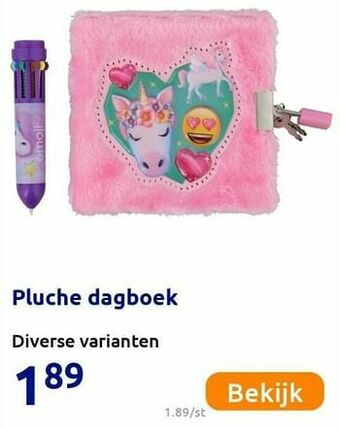 Action Pluche dagboek aanbieding