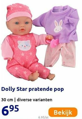 Action Dolly star pratende pop aanbieding
