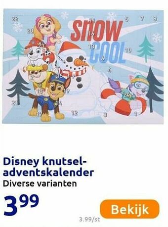 Action Disney knutsel- adventskalender aanbieding