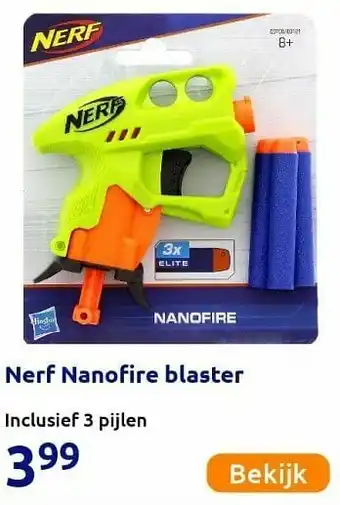 Action Nerf nanofire blaster aanbieding