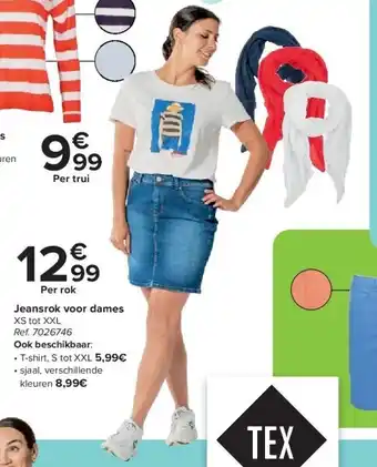 Carrefour Jeansrok voor dames aanbieding