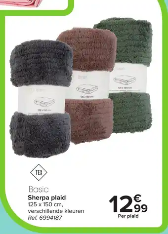 Carrefour Sherpa plaid aanbieding