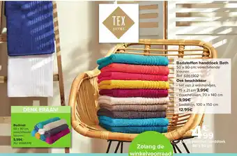 Carrefour Badstoffen handdoek Bath aanbieding