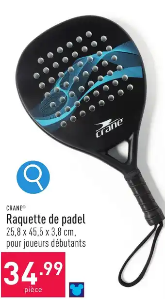 ALDI CRANE Raquette de padel aanbieding
