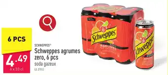 ALDI Schweppes agrumes zero, 6 x 33 cl aanbieding