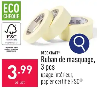 ALDI DECO CRAFT Ruban de masquage, 3 pcs aanbieding