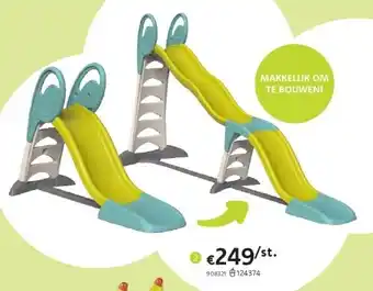 Dreamland SMOBY GLIJBAAN MEGAGLISS 2-IN-1 GROEN/ TURKOOIS aanbieding