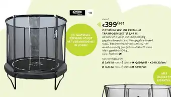 Dreamland OPTIMUM SKYLINE PREMIUM TRAMPOLINESET Ø 2,44 M aanbieding