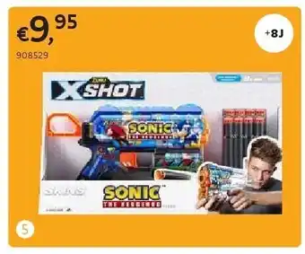 Dreamland ZURU BLASTER X-SHOT SKINS FLUX SONIC THE HEDGEHOG aanbieding