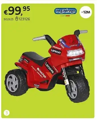 Dreamland PEG-PÉREGO ELEKTRISCHE MOTO DUCATI MINI EVO 6V aanbieding