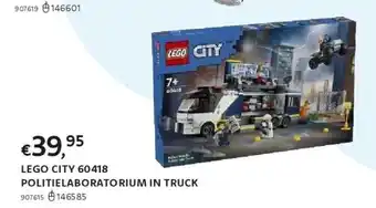 Dreamland LEGO CITY 60418 POLITIELABORATORIUM IN TRUCK aanbieding