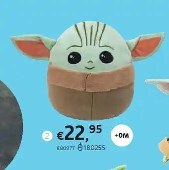 Dreamland SQUISHMALLOWS KNUFFEL STAR WARS THE MANDALORIAN BABY YODA 25 CM aanbieding