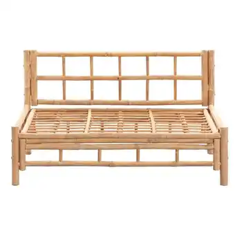 Leen Bakker Palletbank Tarifa bamboe - naturelkleur - 120x85x66 cm aanbieding