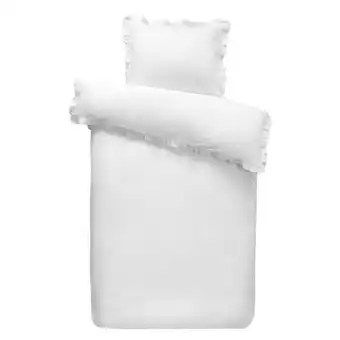 Leen Bakker Royal dekbedovertrek Cato effen - wit - 140x200/220 cm aanbieding