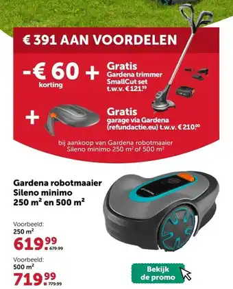 AVEVE Gardena robotmaaier Sileno minimo 250 m² en 500 m² aanbieding