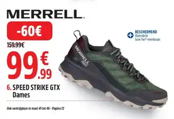 Intersport MERRELL SPEED STRIKE GTX Dames aanbieding