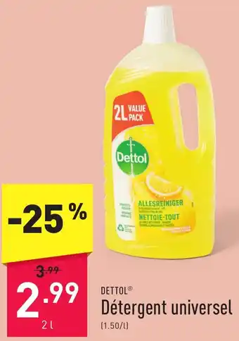 ALDI DETTOL Détergent universel 2L aanbieding