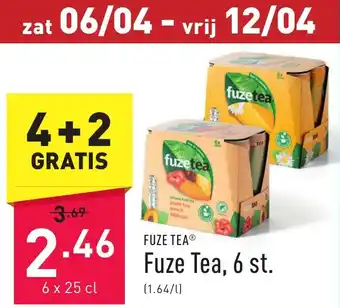 ALDI Fuze Tea, 6 x 25 cl aanbieding