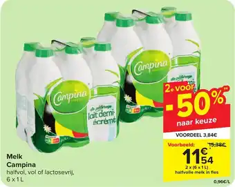 Carrefour Market Melk Campina aanbieding